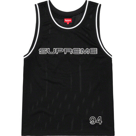 Supreme Rhinestone Basketball Jersey- Black