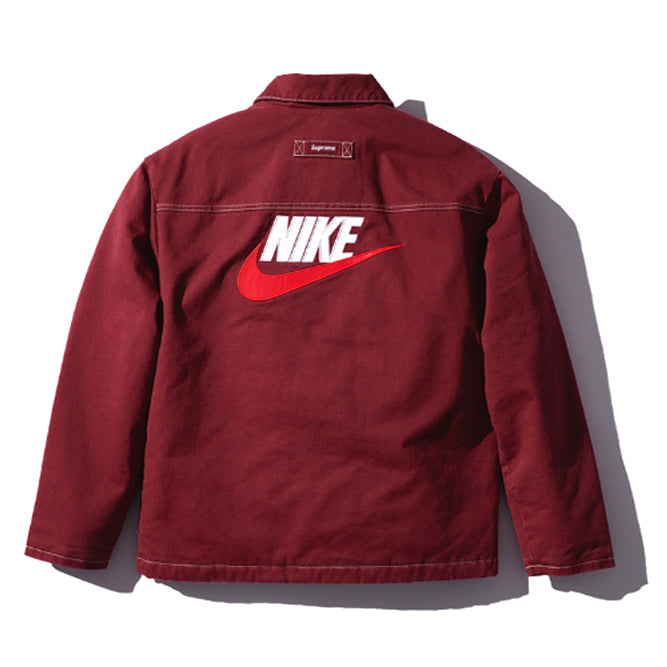 Supreme Nike Double Zip Quilted Work Jacket -Burgundy