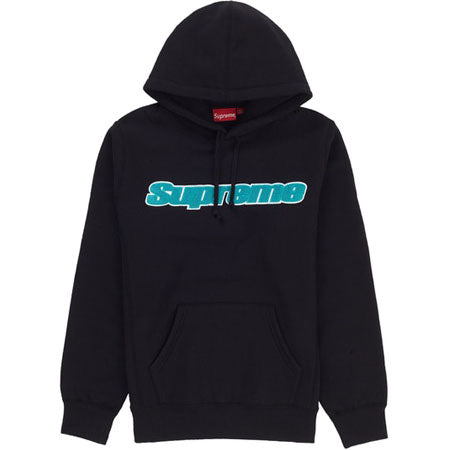 Supreme Chenille Hooded Sweatshirt- Black