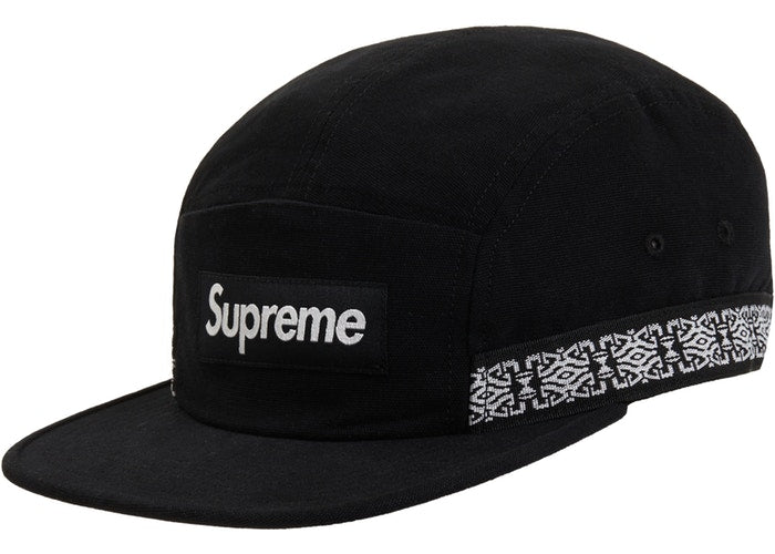 Supreme Side Tape Camp Cap- Black