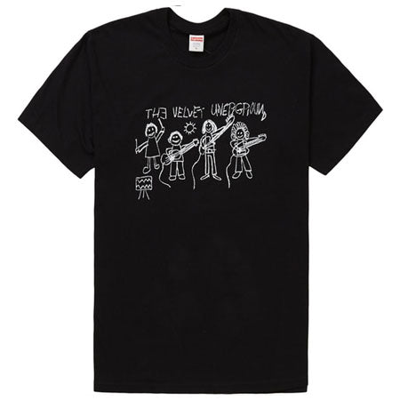 Supreme The Velvet Underground Drawing Tee- Black