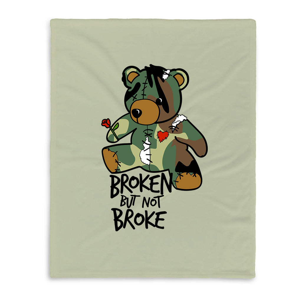 Broken But Not Broke Blanket Green