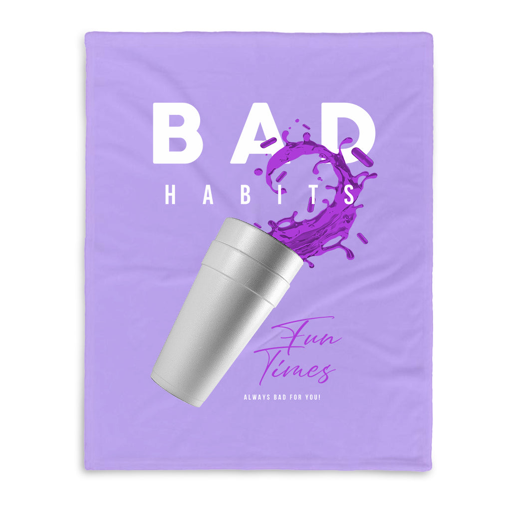 Bad Habits Blanket Purple