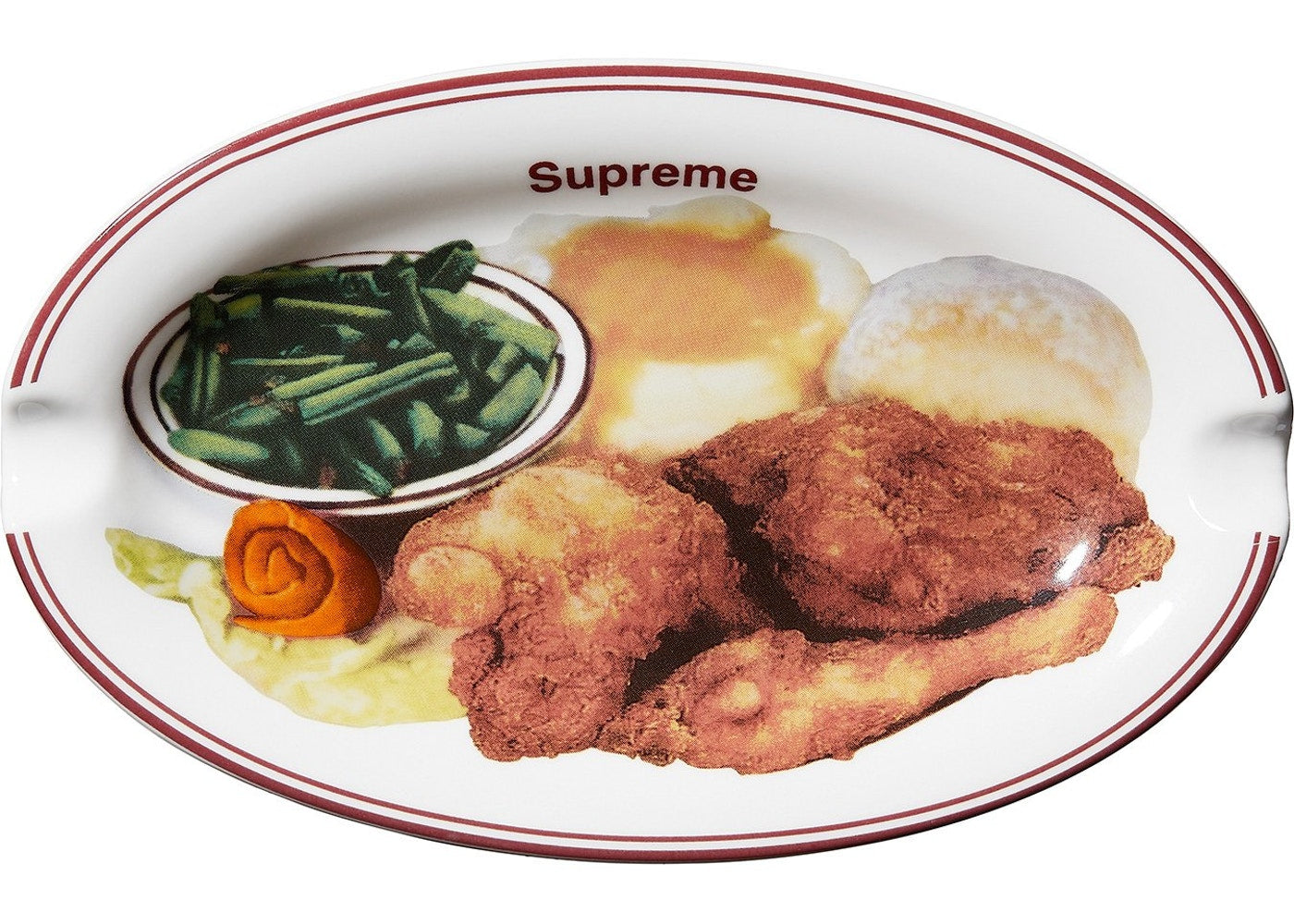 Supreme Chicken Dinner Plate Ashtray- White