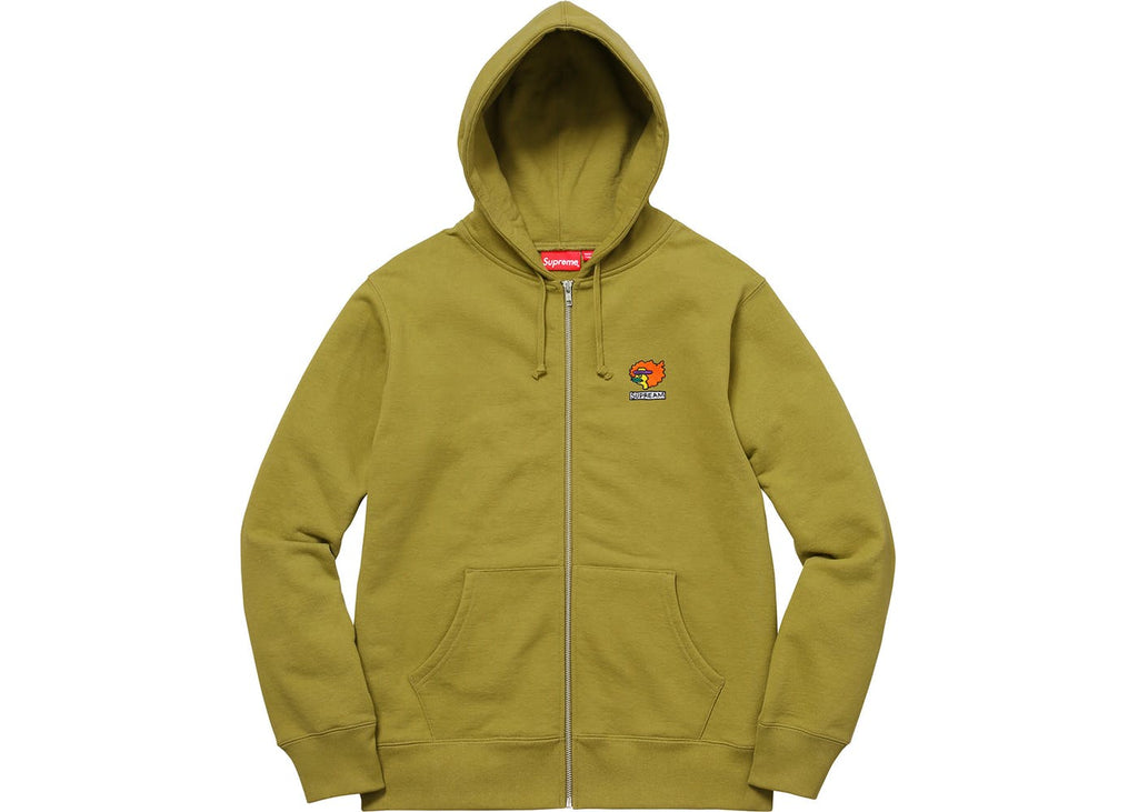 Supreme Gonz Ramm Zip Up Sweatshirt- Moss Green