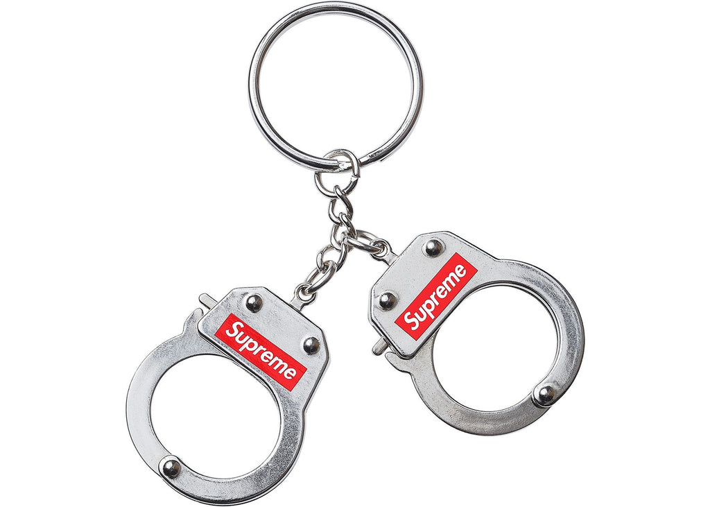 Supreme Handcuffs Keychain- Silver