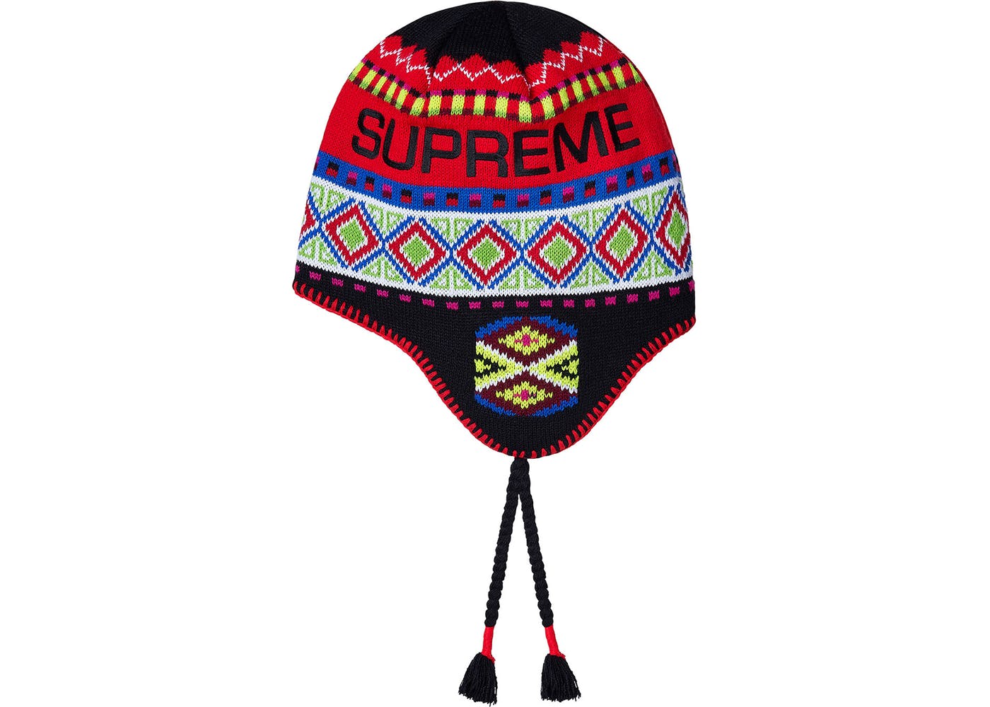 Supreme Nepali Earflap Beanie- Black