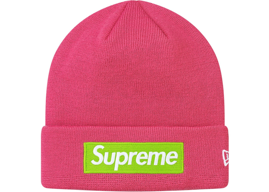 Supreme New Era Box Logo Beanie (FW17)- Magenta