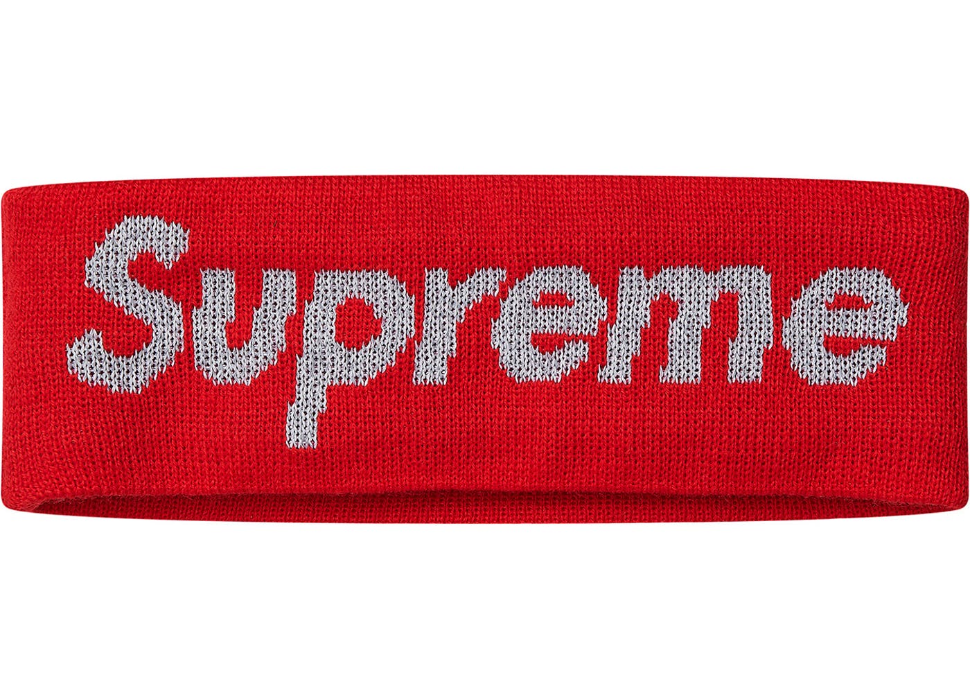 Supreme New Era Reflective Logo Headband (FW 17)- Red