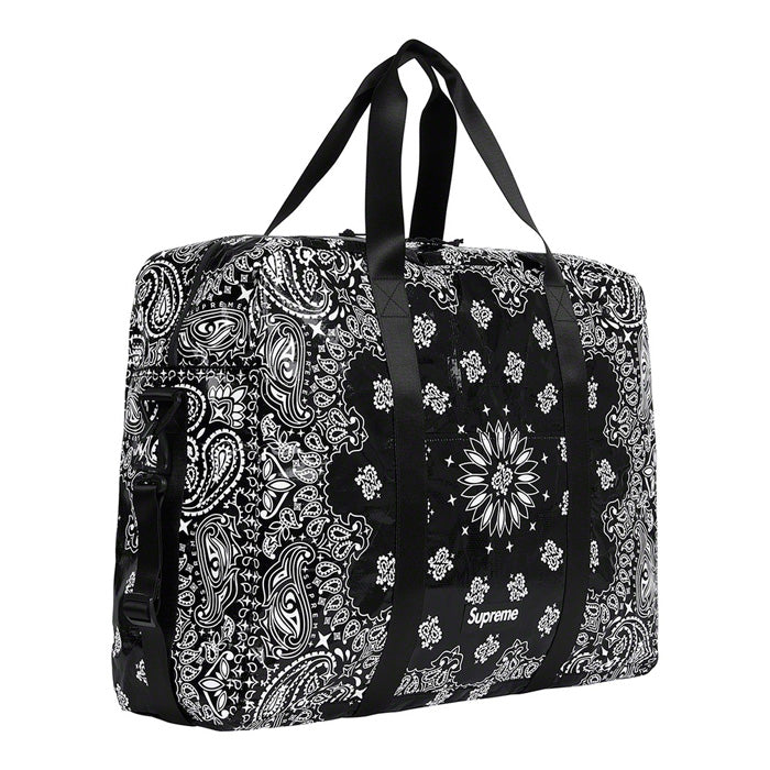 Supreme Bandana Tarp Large Duffle Bag- Black