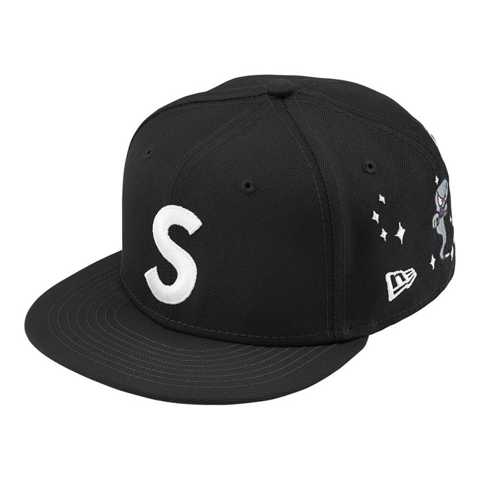 【supreme】黒S Logo New Era 7 1/2キャップ