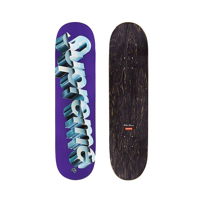 Supreme Chrome Logo Skateboard Deck- Purple
