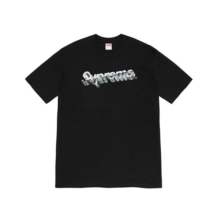 Supreme Chrome Logo Tee- Black