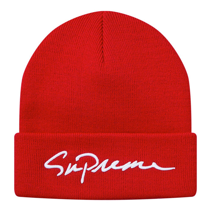 Supreme Classic Script Beanie- Red