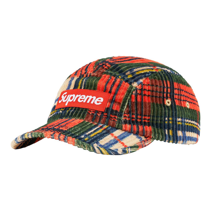 Supreme Corduroy Camp Cap (SS22)- Plaid