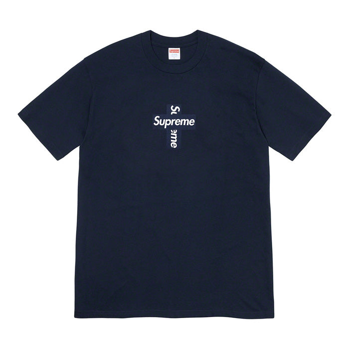 Supreme Cross Box Logo Tee- Navy