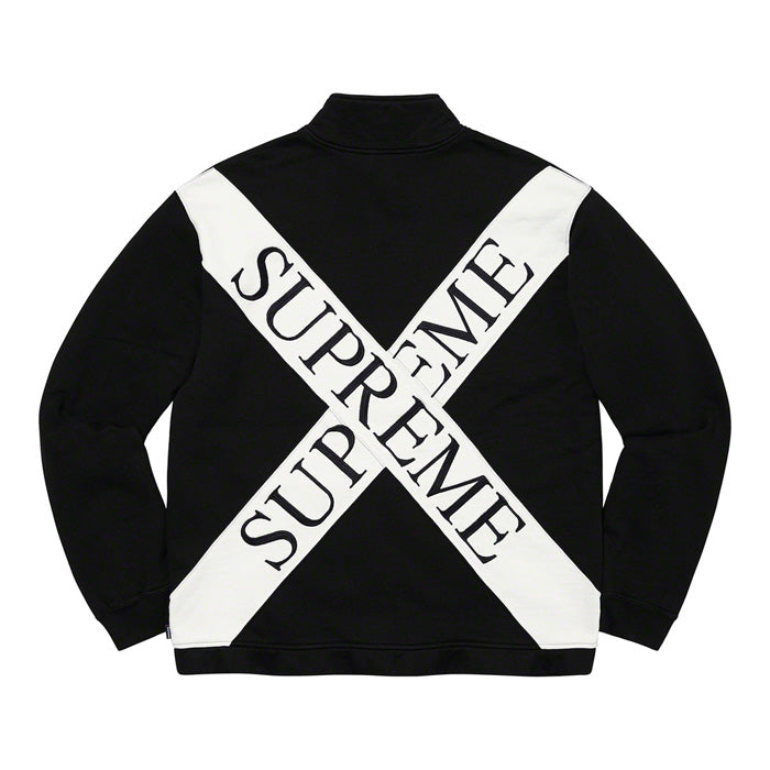 Supreme Cross Half Zip Sweatshirt- Black