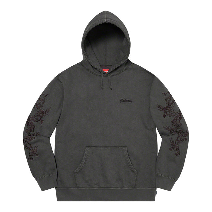 Supreme Dragon Overdyed Hooded Sweatshirt- Black