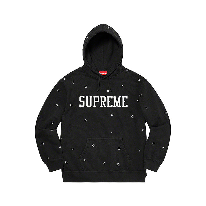 Supreme Eyelet Hooded Sweatshirt- Black