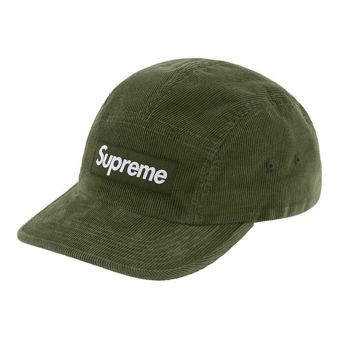 Supreme Fine Wale Corduroy Camp Cap- Olive