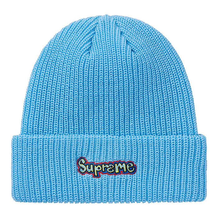 Supreme Gonz Logo Beanie- Light Blue