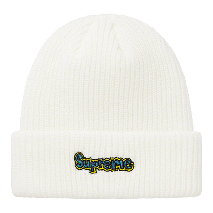 Supreme Gonz Logo Beanie- White