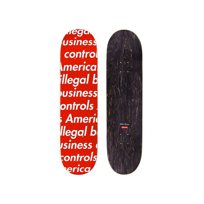Supreme Illegal Business Skateboard- Red
