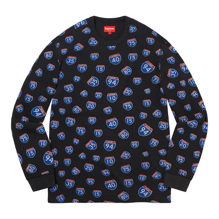 Supreme Interstate Waffle Thermal- Black