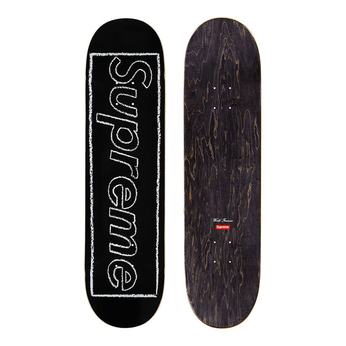 Supreme KAWS Chalk Logo Skateboard- Black