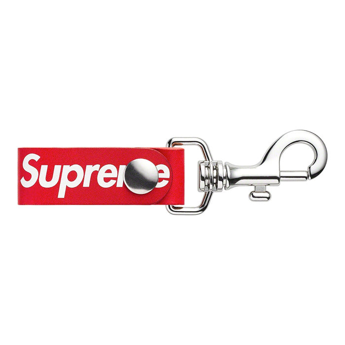 Supreme Leather Key Loop- Red