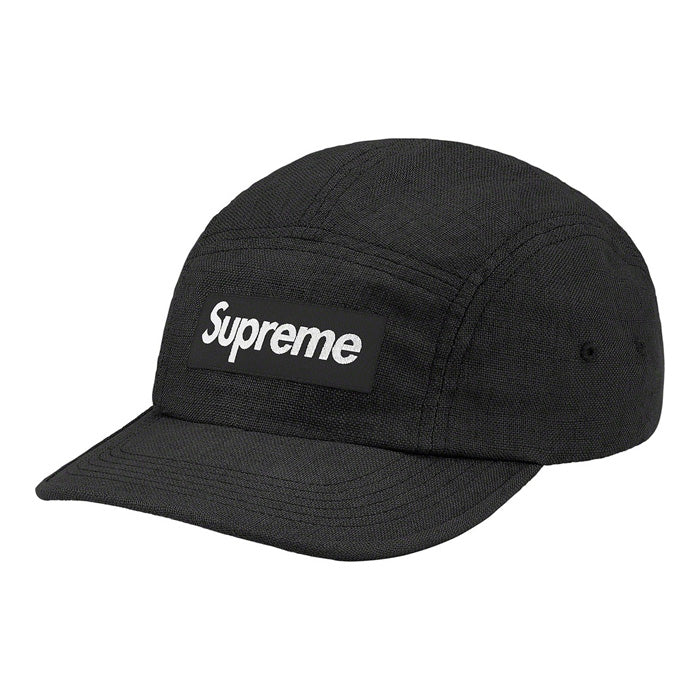 Supreme Linen Camp Cap (SS21)- Black