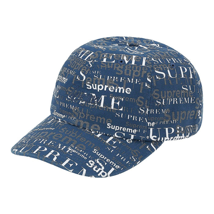 Supreme Logo Pattern 6-Panel- Light Navy