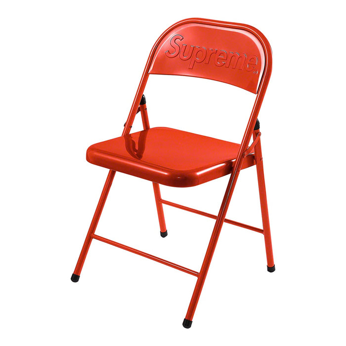 Supreme Metal Folding Chair- Red