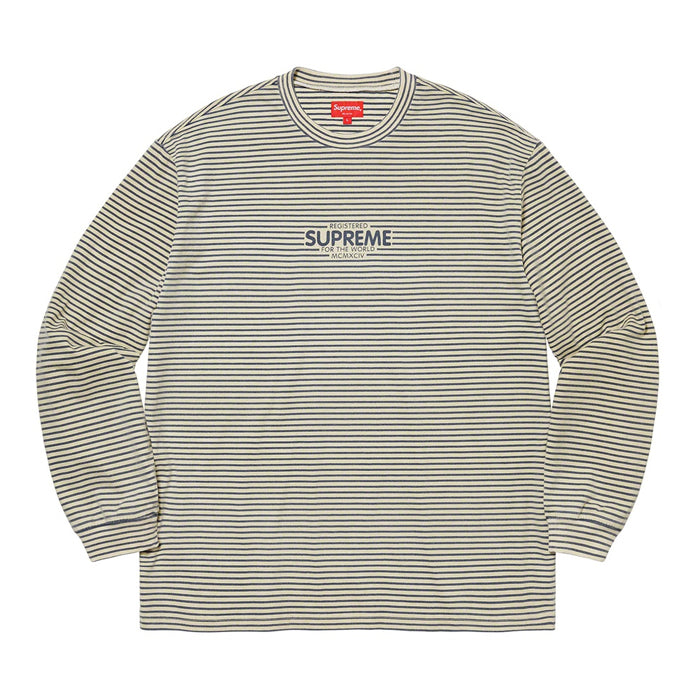 Supreme Micro Stripe L/S Top- Natural