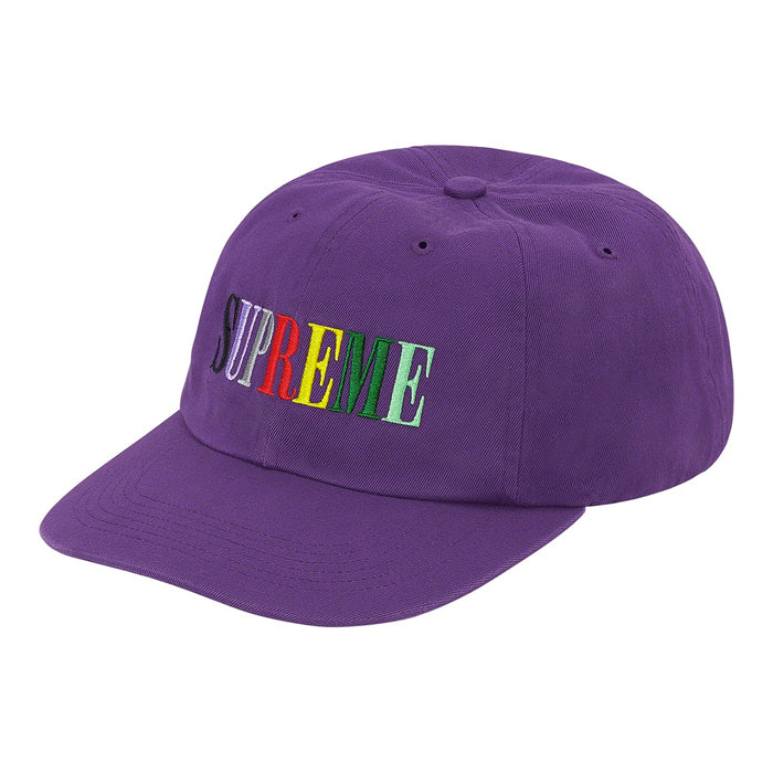 Supreme Multi Color Logo 6-Panel- Purple