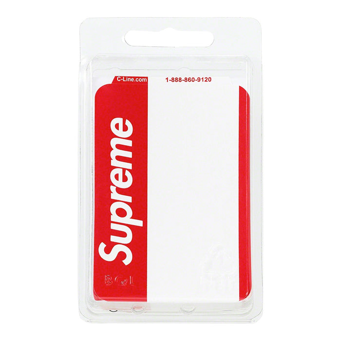 Supreme Name Badge Stickers (Pack of 100)- Red