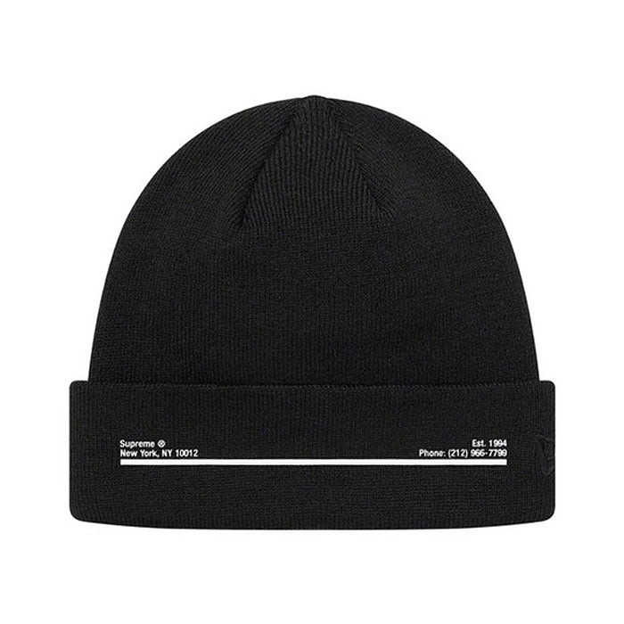 Supreme New Era® Bowery Shop Beanie- Black