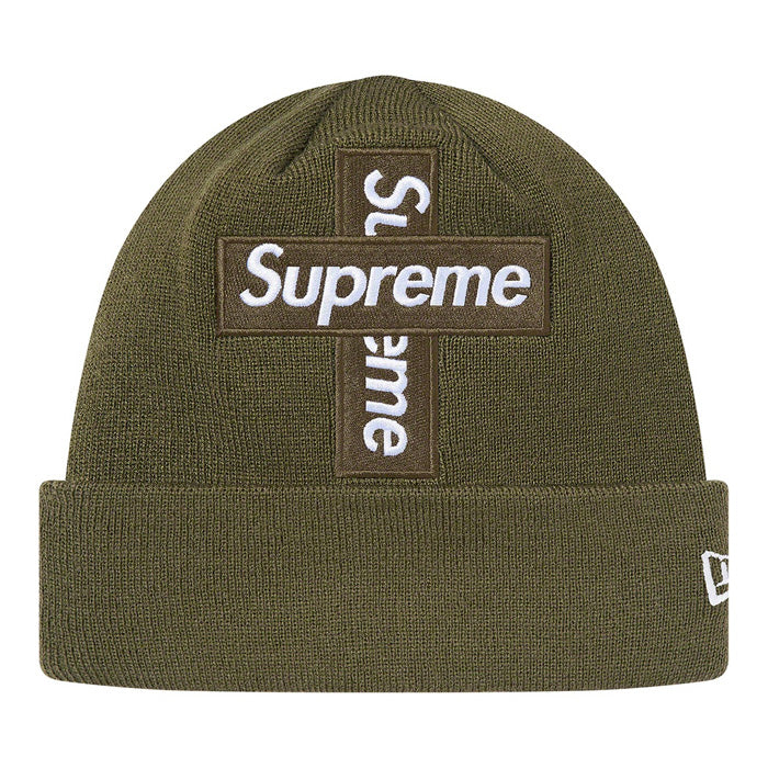 Supreme New Era® Cross Box Logo Beanie- Light Olive