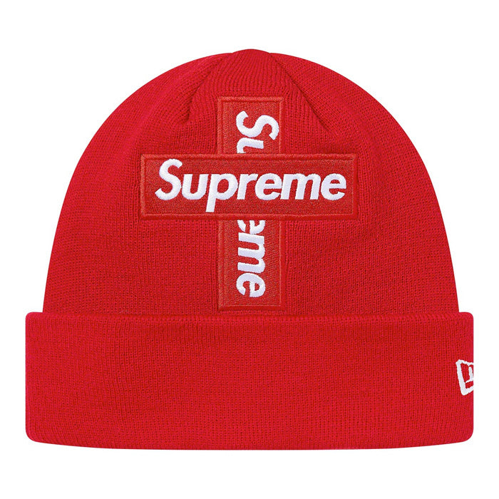 Supreme New Era® Cross Box Logo Beanie- Red