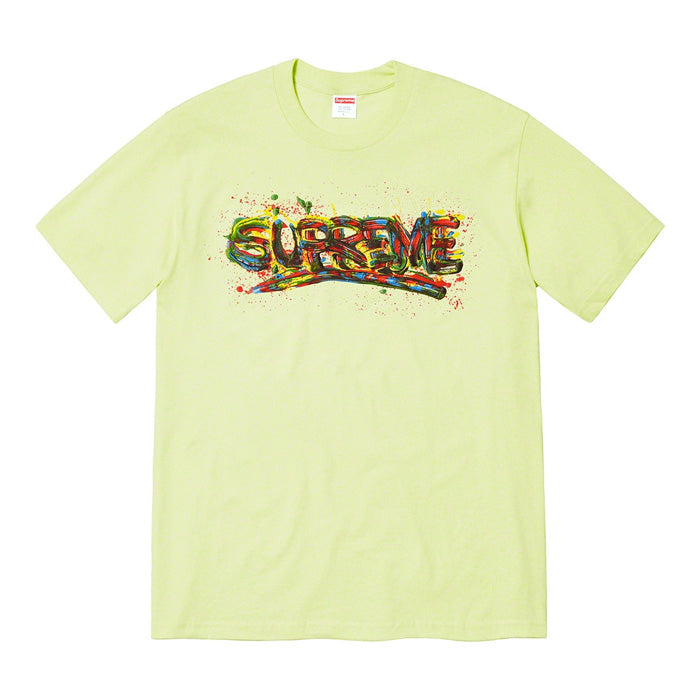 Supreme Paint Logo Tee- Pale Mint