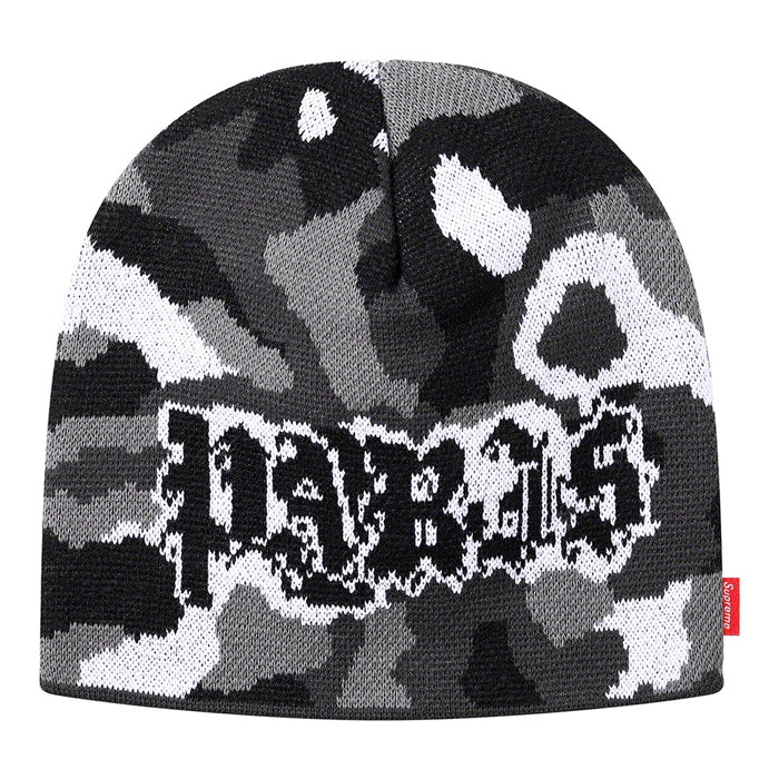 Supreme Paris Camo Beanie- Snow Camo