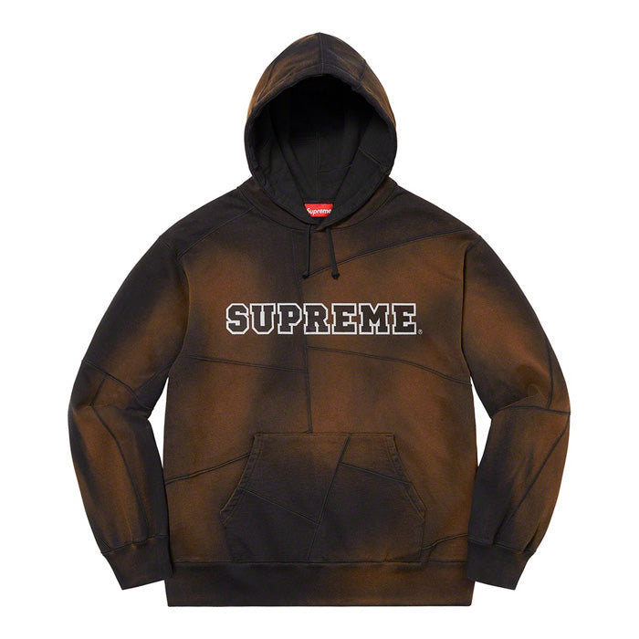Supreme Patchwork Hooded Sweatshirt- Black