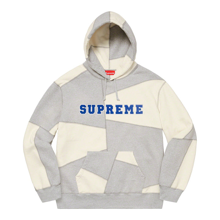 Supreme Patchwork Hooded Sweatshirt- Heather Grey