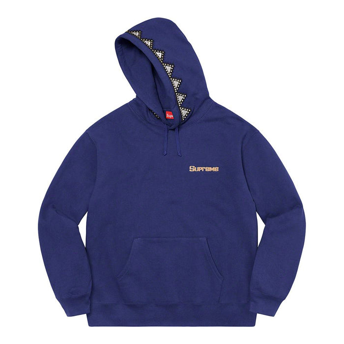 Supreme Pharaoh Studded Hooded Sweatshirt- Washed Navy