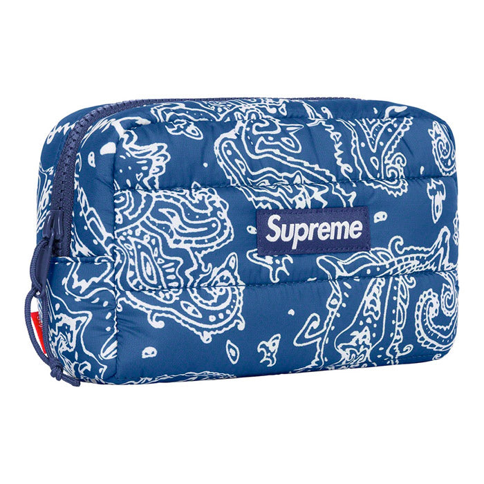Supreme Puffer Pouch- Blue Paisley