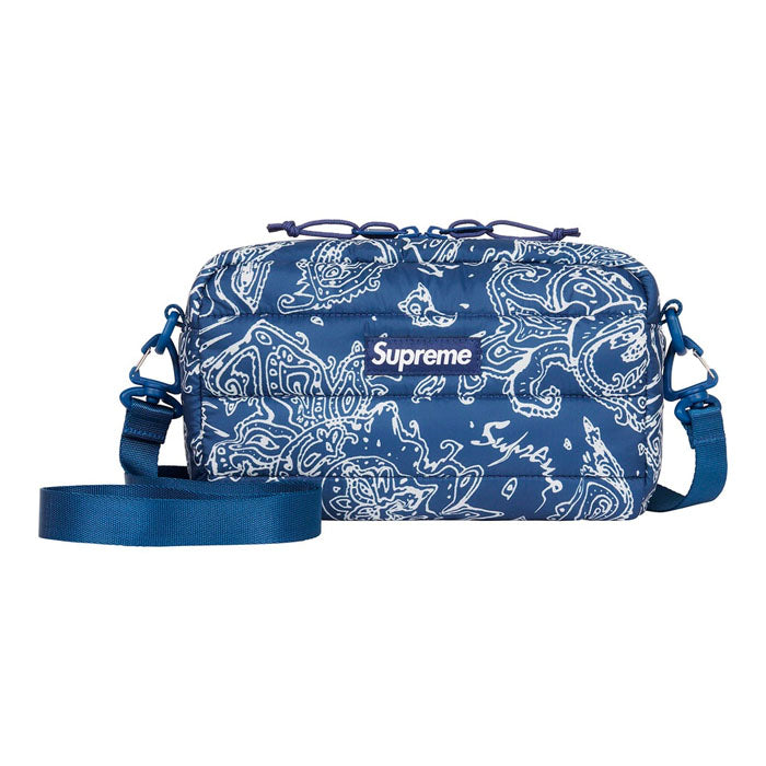 Supreme Puffer Side Bag- Blue Paisley