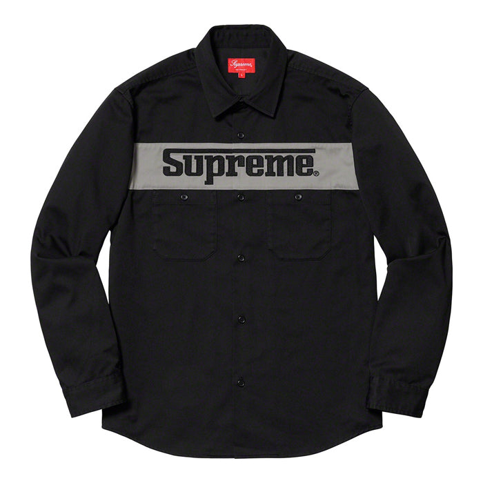 Supreme Racing Logo Work Shirt- Black