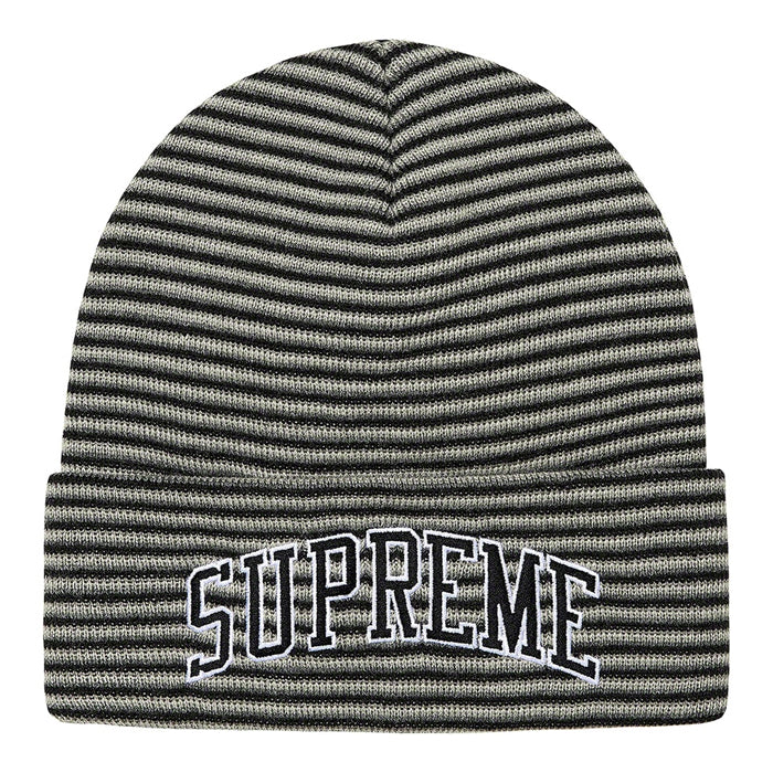 Supreme Rainbow Stripe Beanie- Black