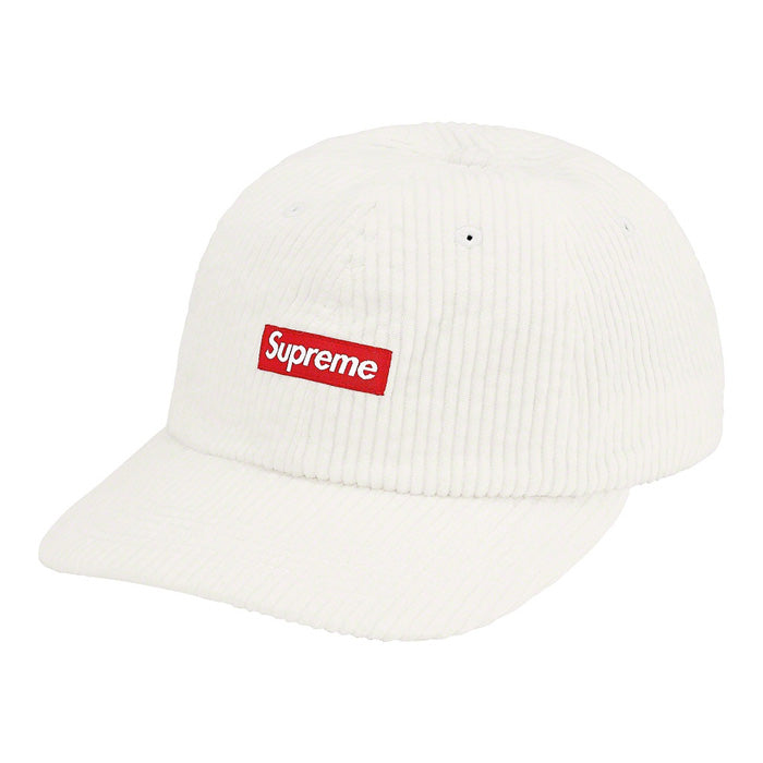 Supreme Ripple Corduroy Small Box 6-Panel- White