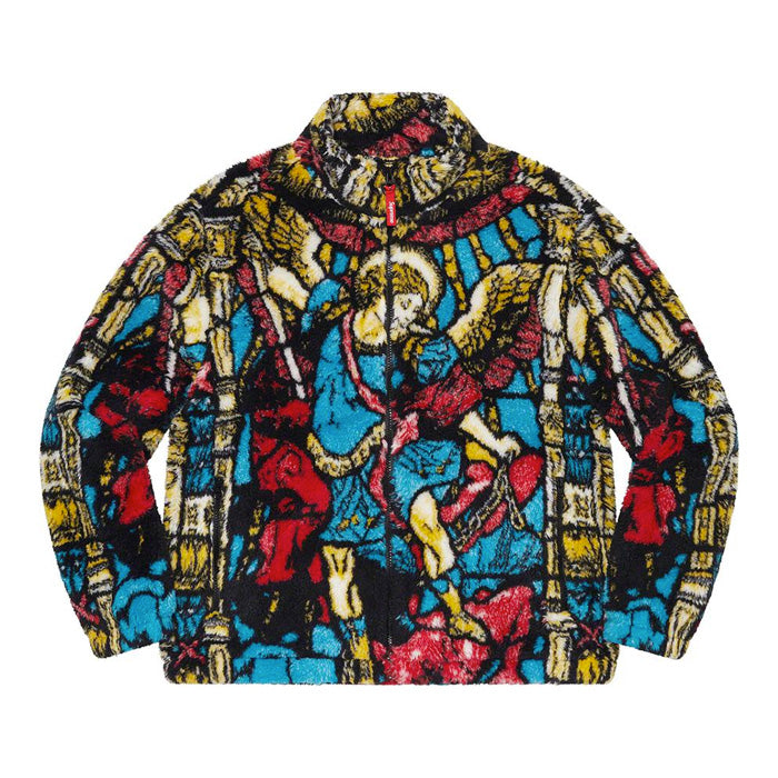 Supreme Saint Michael Fleece Jacket- White